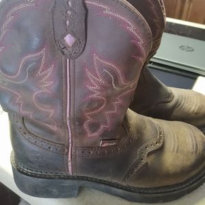 Justin cypsy steel toe boots